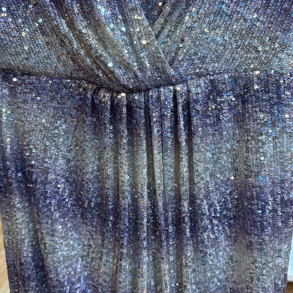 🛍️🛍️Purple and silver sequenced dress size 6 - Picture 10 of 10